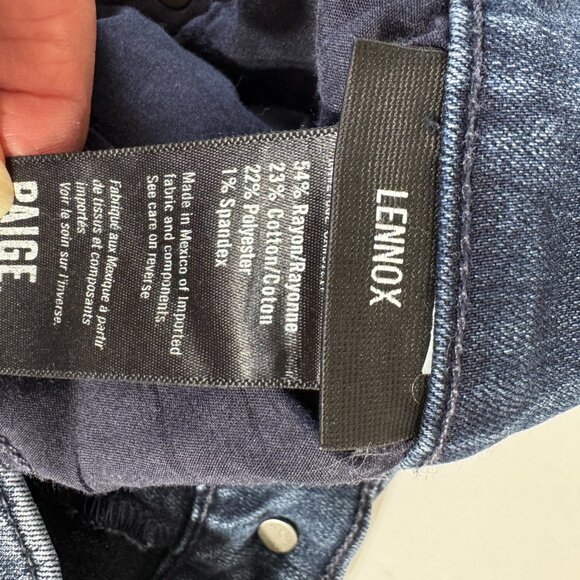 PAIGE Dark Blue Women Jeans size 33 - Picture 6 of 9